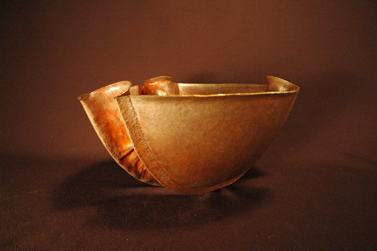 Copper bowl displayed at the symposium.